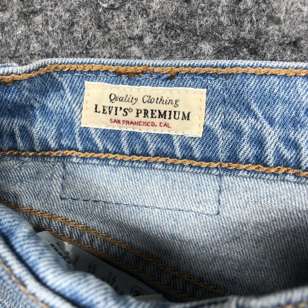 Levi's 501 Premium Jeans Womens 25x26 Light Wash High Rise Straight Big E - Picture 6 of 16